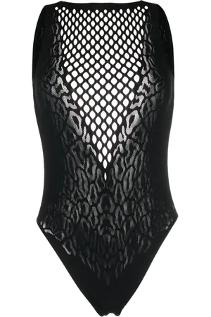 Roberto Cavalli Leopard-print open-back swimsuit
