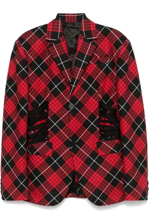 Jean Paul Gaultier Plaid-check blazer