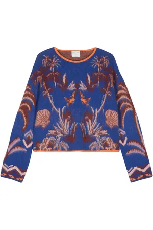 FORTE FORTE Nature-motif brushed jumper