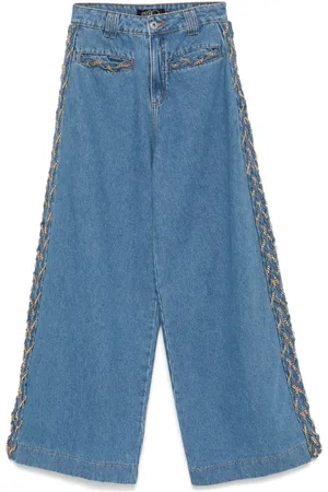 PATBO Braided wide-leg jeans