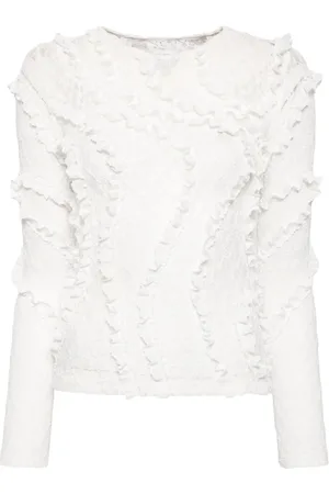 pushBUTTON Ruffled-detail top