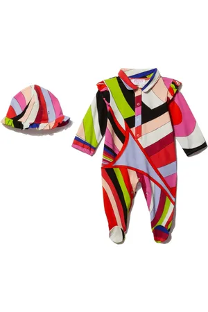 PUCCI Junior Iride-print babygrow set