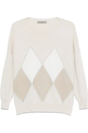 D.EXTERIOR Argyle intarsia sweater