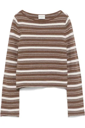 Claudie Pierlot Striped flare-sleeve sweater