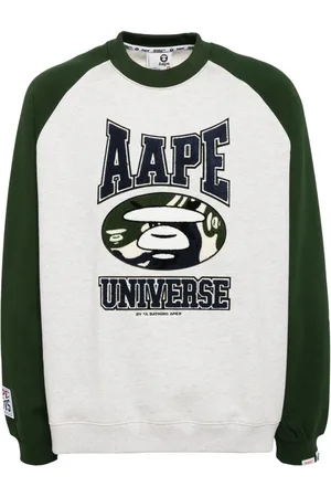 A Bathing Ape Logo patched sweatshirt