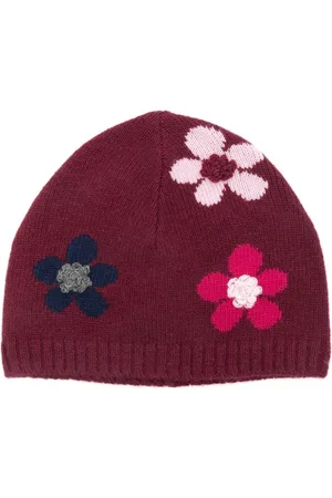 Il gufo Floral-motif beanie