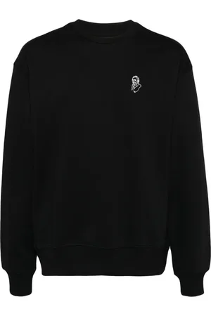 Musium Div. Embroidered- logo cotton sweatshirt