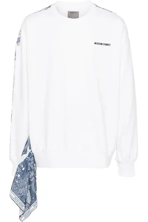 Musium Div. Graphic print scarf accent sweatshirt