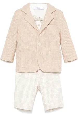 COLORICHIARI Waffle-knit shorts set