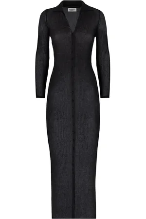 LANEUS Ribbed knit dress