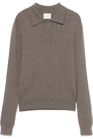Claudie Pierlot Ribbed polo sweater