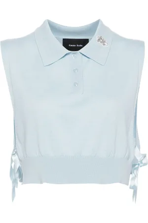 Simone Rocha Embellished knit polo bib