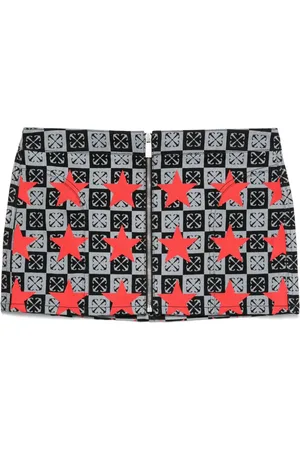 OFF-WHITE Star-print denim skirt