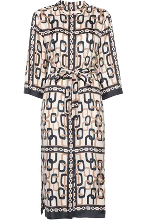 Max Mara Chain-print midi dress