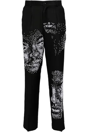 KIDSUPER STUDIOS Faux-pearl embellishment straight leg trousers