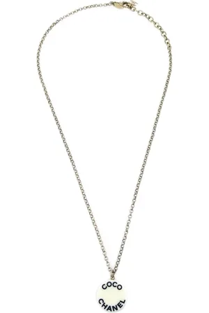 CHANEL 2007 logo pendant necklace