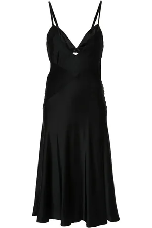 John Richmond Panelled satin midi dress