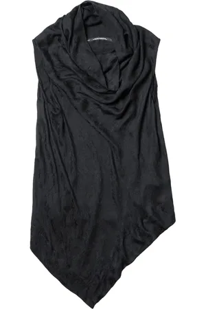 JULIUS Venus coated knit shawl top