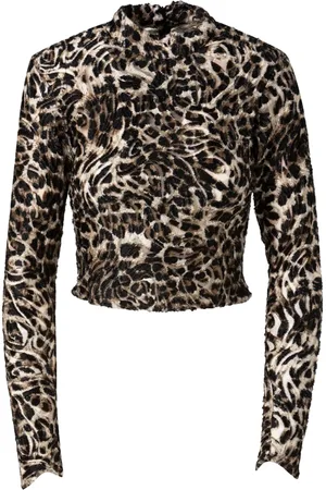 JBQ Cheetah-print velvet top