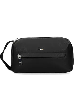 HUGO BOSS Deed-logo faux-leather washbag