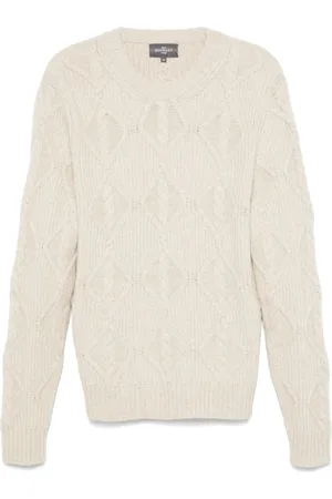 ERIC BOMPARD Diamond-knit round-neck sweater