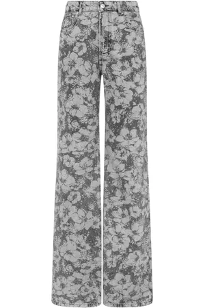 Moschino Floral print cotton trousers