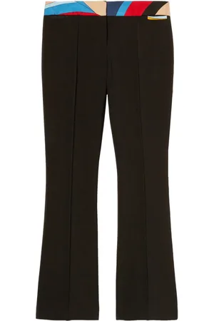 Puccini Abstract-print trim cropped trousers