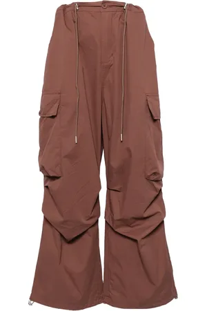 Ground Zero Crinkled wide-leg cargo trousers