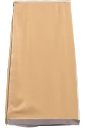 ALYSI Satin midi skirt