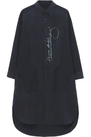 YOHJI YAMAMOTO Abstract-print wool shirtdress