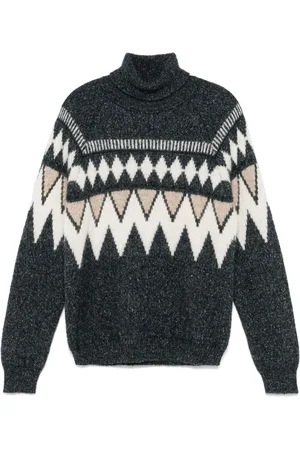 PESERICO SIGN Intarsia knit sweater