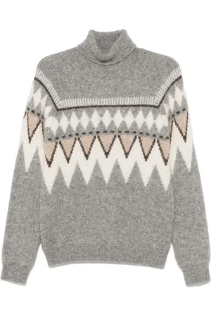 PESERICO SIGN Intarsia knit sweater