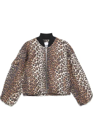Ganni Animal-print bomber jacket