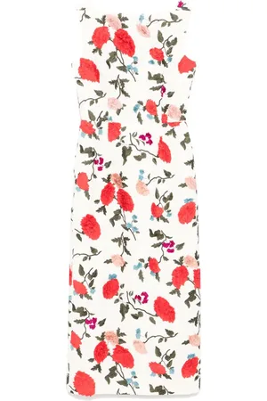 Erdem Boat-neck sleeveless cocktail dress