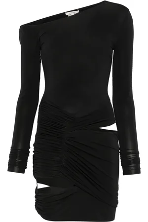 Nensi Dojaka Asymmetric-neck mini dress