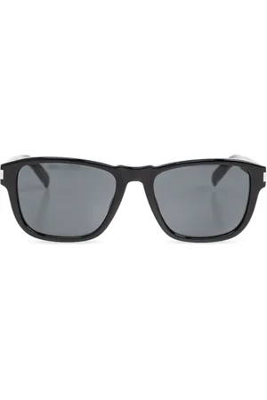 Saint Laurent Logo-plaque square-frame sunglasses