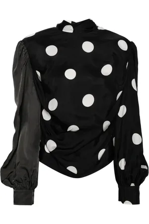 pushBUTTON Asymmetric long sleeves blouse