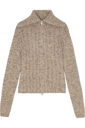 Ganni Spread-collar cardigan