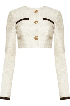 Vetements Cropped tweed jacket