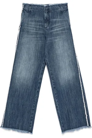 John Richmond Fringe-detail wide-leg jeans
