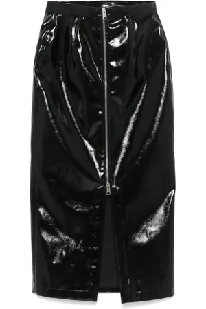 Msgm Patent midi skirt