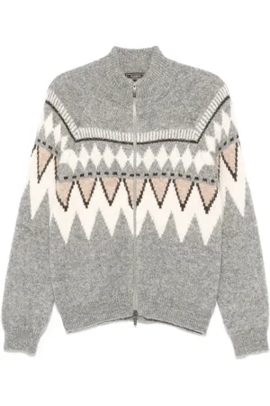PESERICO SIGN Intarsia knit cardigan