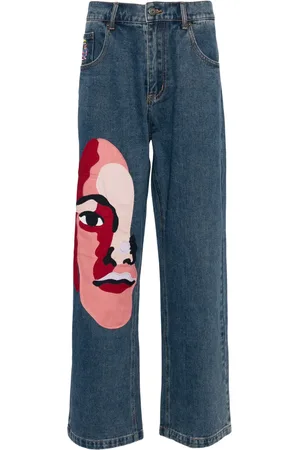KIDSUPER STUDIOS Face straight leg jeans