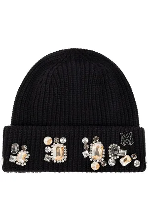 AMIRI Chunky Crystal beanie hat
