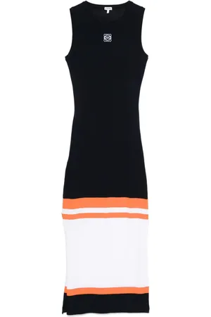 Loewe Logo-embroidered midi dress