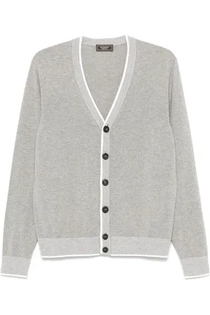 PESERICO SIGN Contrast-trim cardigan