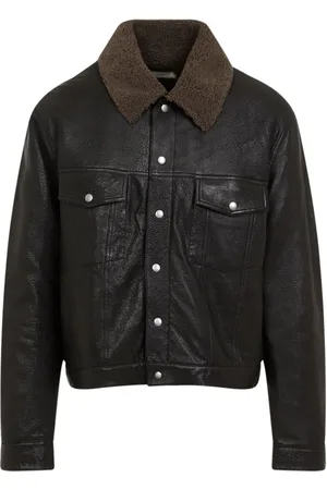 Saint Laurent Shearling-collar detailing jacket