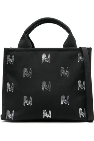Msgm Crystal-embellished logo tote bag