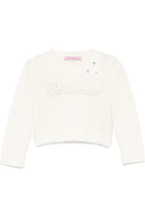 MISS BLUMARINE Crystal-logo sweater