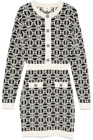 Elisabetta Franchi Logo-jacquard mini dress